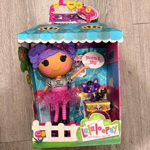 Lalaloopsy Doll Storm E. Sky with Pet Cool Cat, 13 Rocker Musician Purple Doll